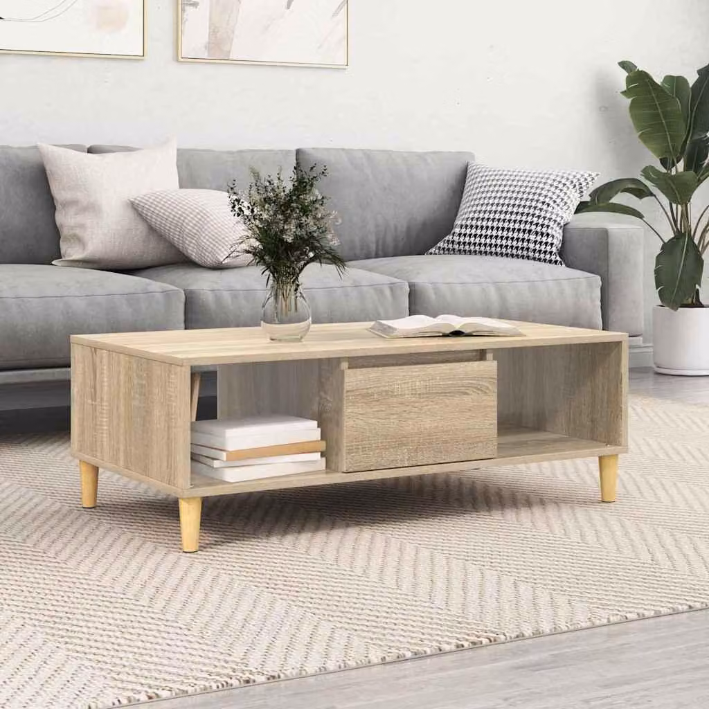 Maison Exclusive - Tavolino Sonoma in rovere 102 x 55 x 35 cm Materiale ligneo