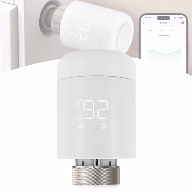 Termostato radiatore intelligente, termostato Wi-Fi, regolatore di riscaldamento, termostato con controllo tramite app e comando vocale, termostato programmabile