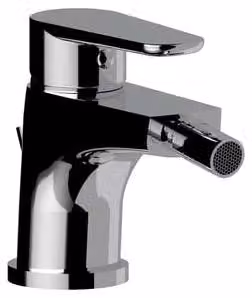 Miscelatore monocomando per bidet con tappo/troppo pieno, cromato, 1 pezzo