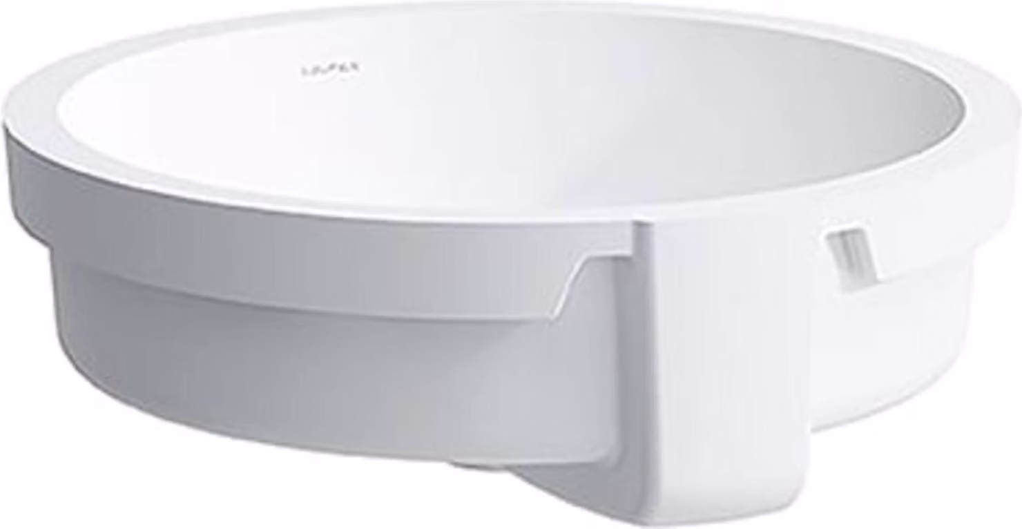 LAUFEN Living City lavabo encastré par le bas, avec trop-plein, sans trou pour robinet, 450x455mm, blanc, H8134390001091, H8134390001091