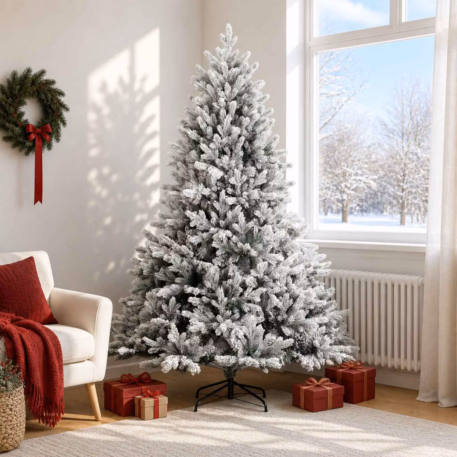 vidaXL Albero di Natale Artificiale con Rami Pieghevoli 180 cm