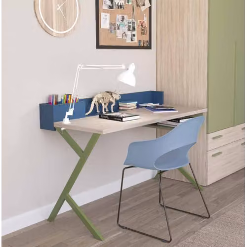 Scrittoio Tree con organizer e gamba in metallo S75