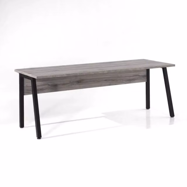Scrivania professionale retta 180 cm SOON – Rovere grigio Sherman e nero