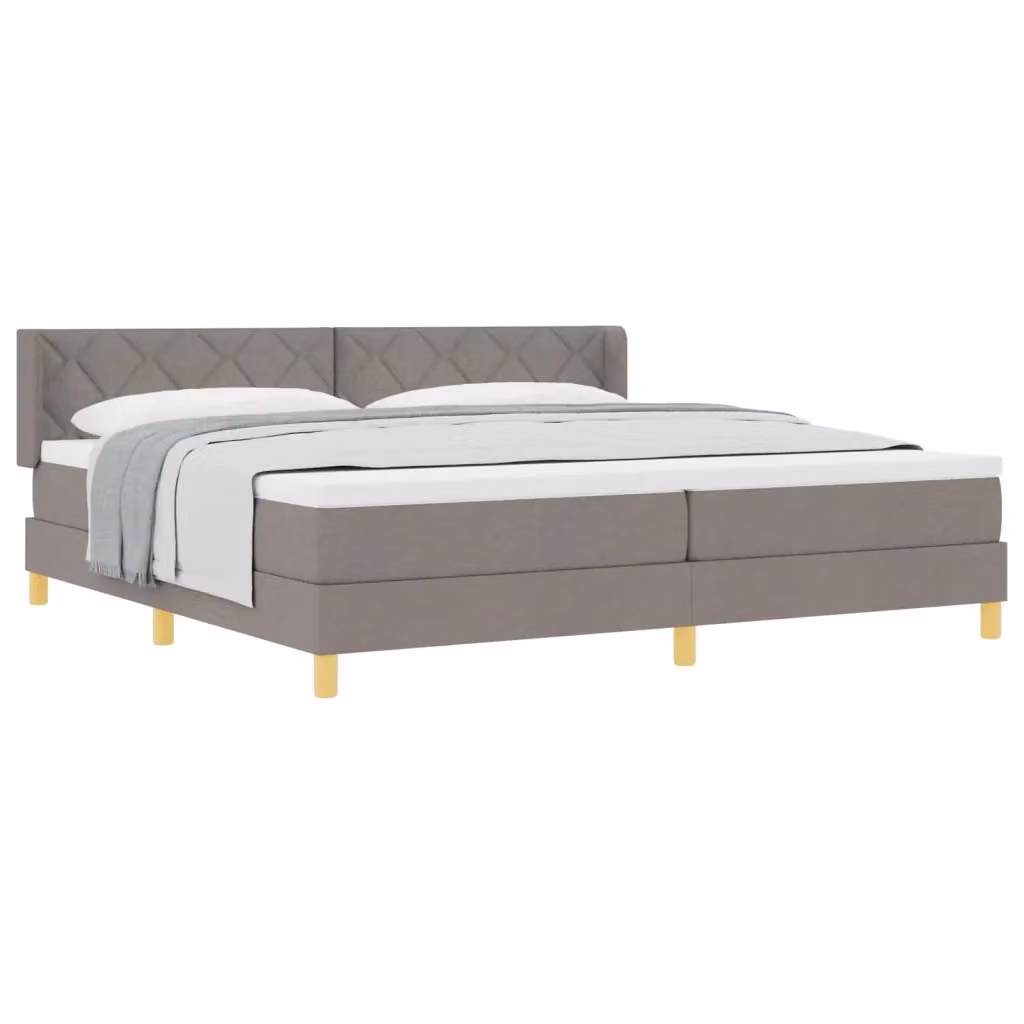 Letto a molle con testiera Talpa vidaXL in tessuto grigio L: 200 cm, P: 200 cm, H: 280 cm – 2