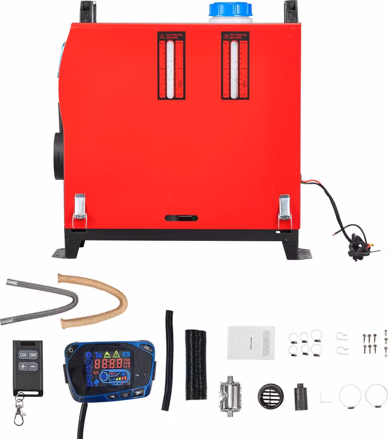 SucceBuy Riscaldatore diesel autonomo da 8 kW, 12-24 V CC, riscaldamento efficiente con telecomando, display LCD blu e funzione di preriscaldamento, funzionamento silenzioso, adatto per camper, autocarri, barche e rimorchi