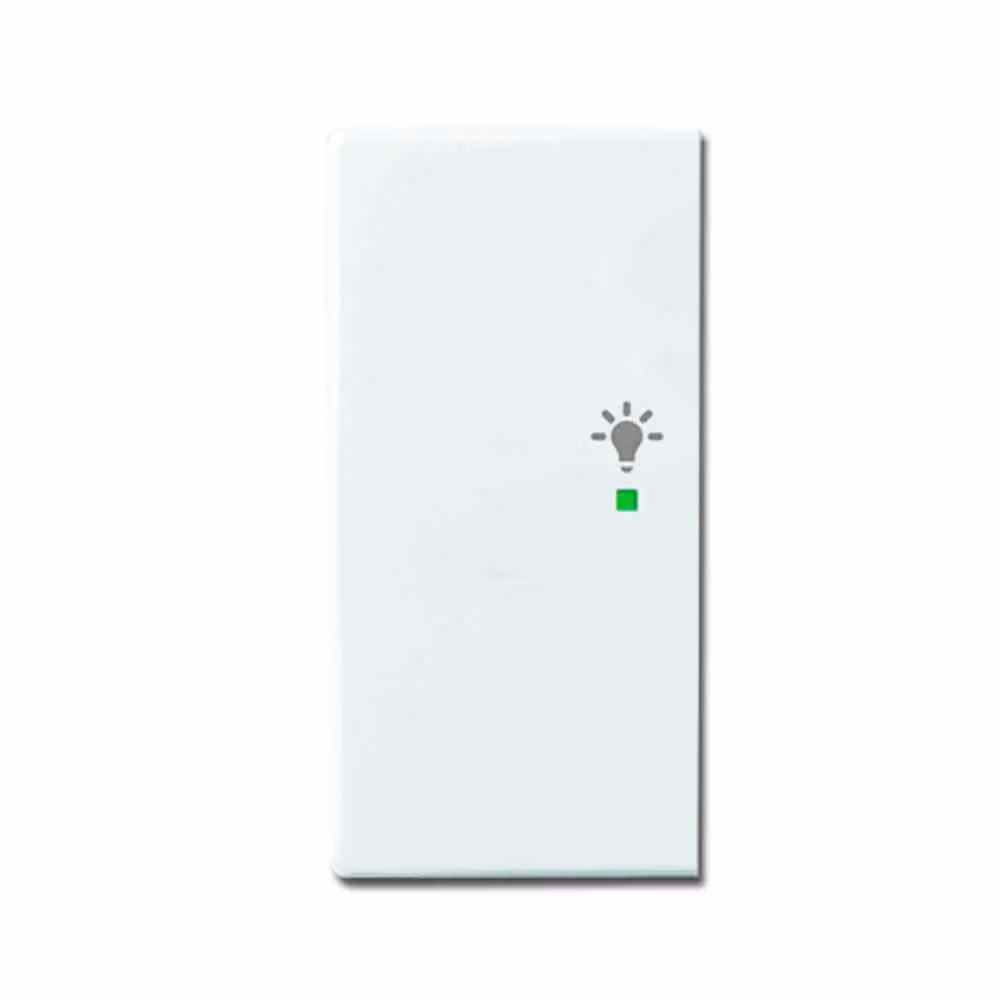 Busch-Jaeger basculante 2-f sinistra, simbolo luminoso studio bianco 6231-21-84