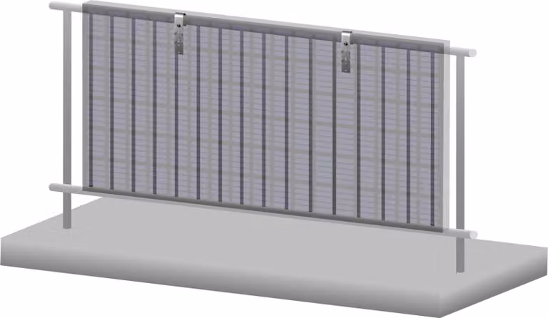 Set di staffe da balcone per pannelli solari Zelsius per 1 pannello solare, set per il montaggio verticale dei pannelli solari