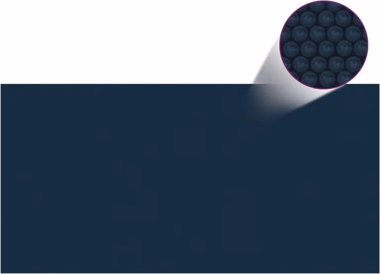 Pellicola Galleggiante Solare PE Piscina 600x300 cm Nero e Blu