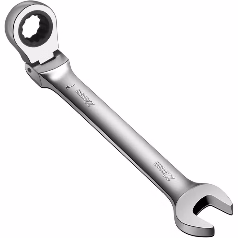 Chiave a ragnola flessibile da 22 mm, angolazione regolabile a 180°, acciaio CR-V, finitura opaca