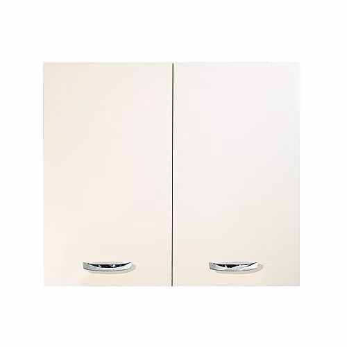 Pensile Cucina Bianco 80x35 cm con Maniglie Cromate - Design Moderno