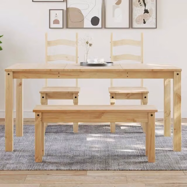 Tavolo da pranzo rettangolare vidaXL in legno di pino cerato marrone L: 80 cm, P: 80 cm, H: 75 cm – 1