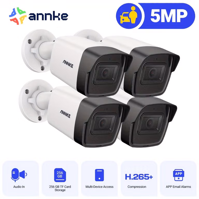 Sistema di videosorveglianza – Telecamera di sicurezza – CCTV – Rilevamento di persone e veicoli tramite intelligenza artificiale – Visione notturna