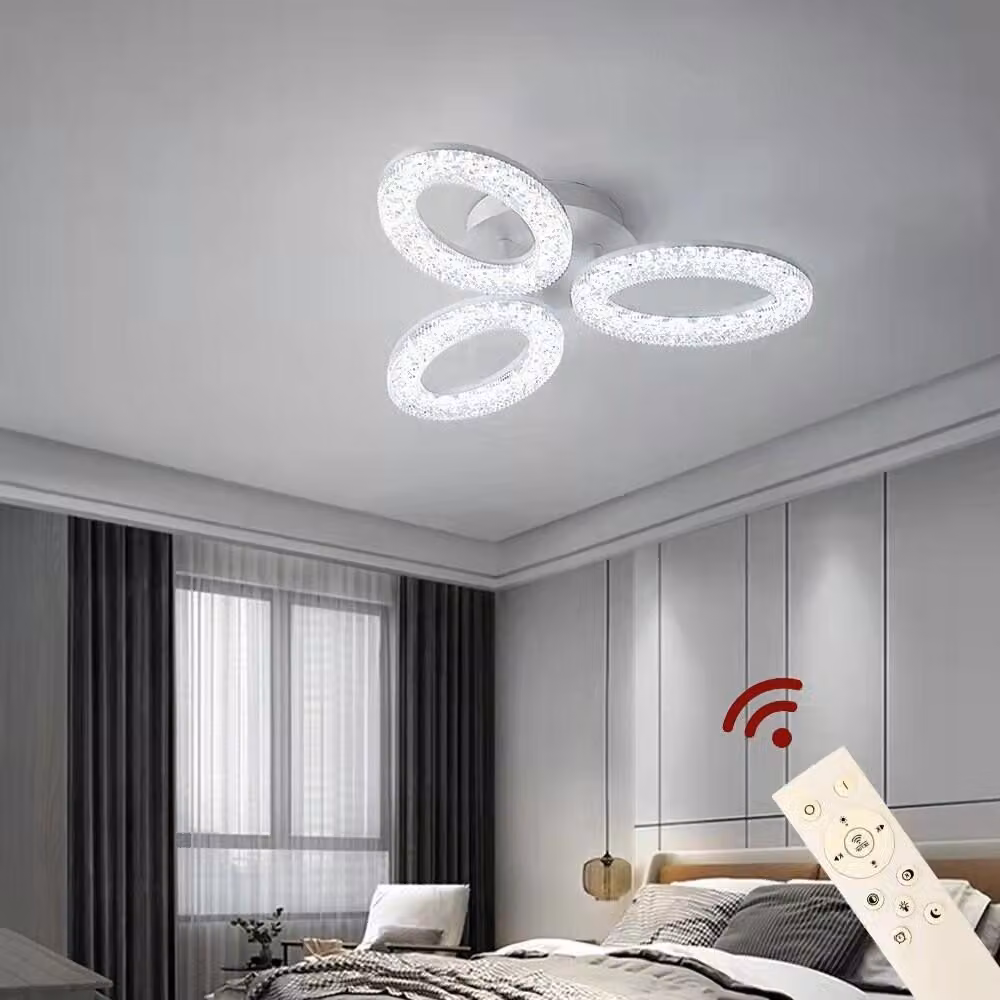 Lampada a soffitto LED XT-3, 51 cm. Lampada a soffitto, luce regolabile con telecomando. Possibilità di regolare il colore e l'intensità della luce, dimmerabile. Lampada a LED per soggiorno, lampada a soffitto