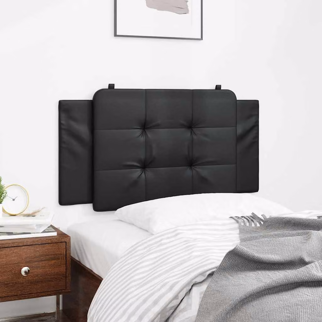 Cuscino testiera vidaXL Zadar in similpelle nero, Larghezza: 100 cm