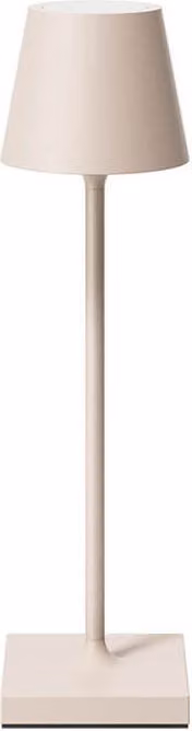 Lampada da tavolo ricaricabile Sigor Akku, modello NUINDIE, con connessione USB-C, dimensioni 210 mm, colore sabbia