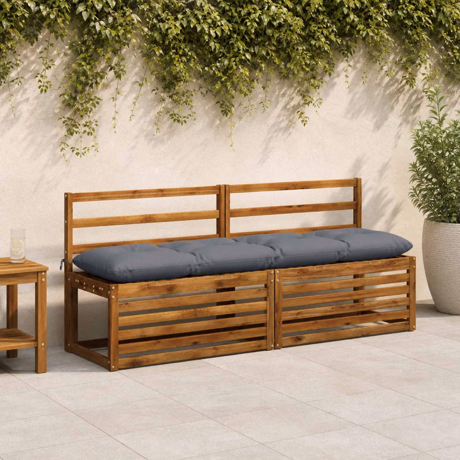 vidaXL Cuscino per panchina VIANEN 100% Poliestere Blu
