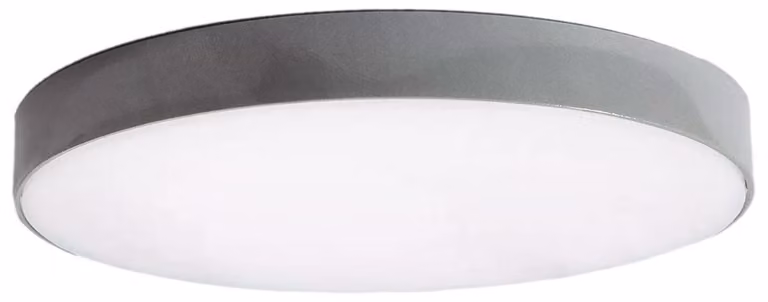 Plafoniera LED rotonda Simplicate grigio-bianca 19W 1900lm in metallo, dimensioni: 2x18x18 cm, IP44, Abruzzo