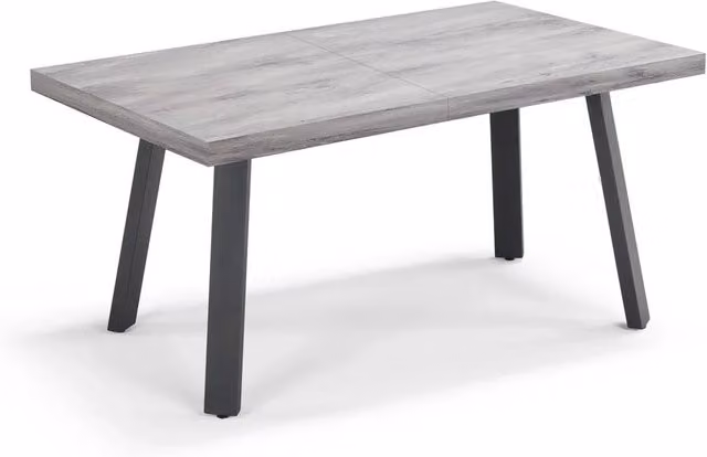 Tavolo allungabile da pranzo Cemento 145x85 modello MIRO’ fino a 195 CM per sala da pranzo, cucina e soggiorno, design moderno con top in melaminico