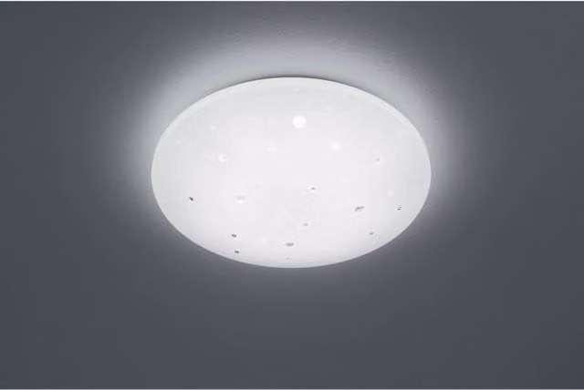 Plafoniera Moderna Achat Trio Leuchten, LED Dimmerabile IP44, Bianco, Ø 50 cm