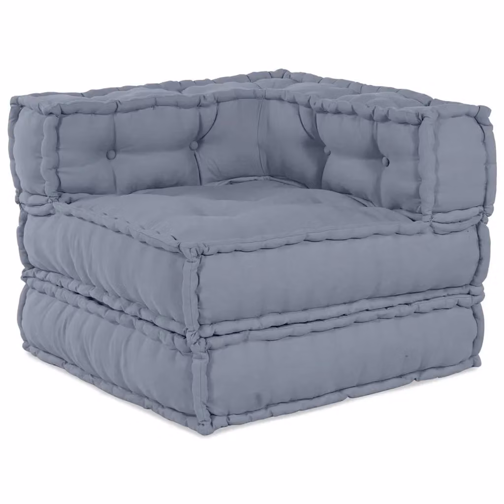 Unità di divano modulare vidaXL in tessuto grigio, modello cube L 70 x P 70 x H 56 cm – 2