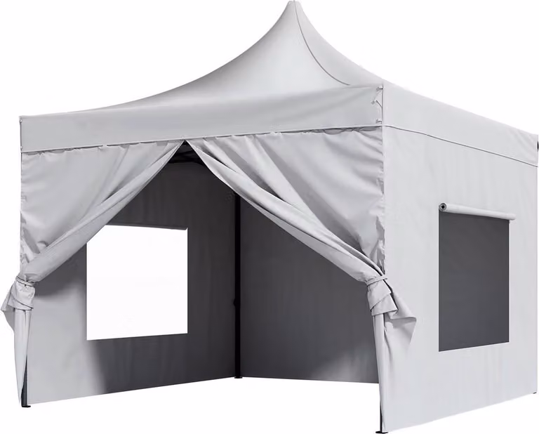 Casetta da giardino pieghevole 3x3 m – Tenda da festa/gazebo – Bianca – Impermeabile, stabile, con borsa per riporla