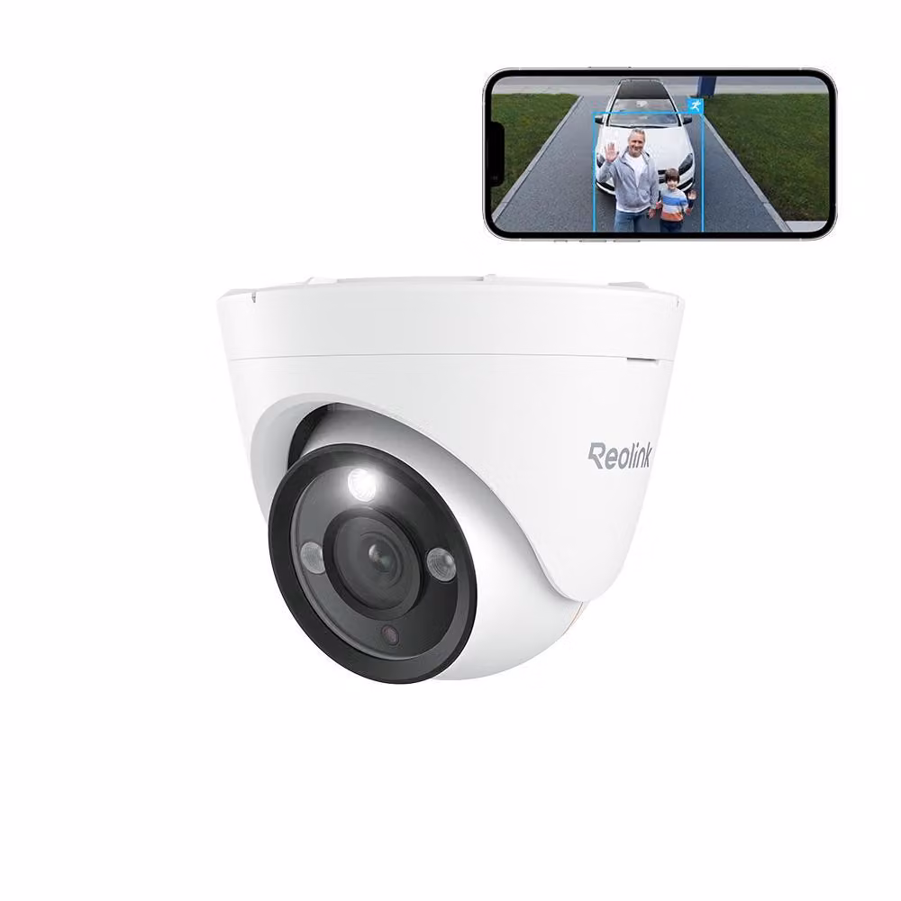 Telecamera di sorveglianza Reolink 6K 12MP PoE, visione notturna a colori con faretto, rilevamento persone/veicoli/animali domestici, audio a 2 vie, facile configurazione PoE