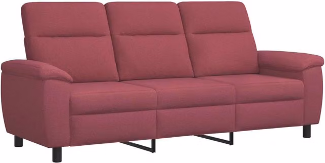 Divano moderno vidaXL in tessuto rosso con struttura in metallo L: 214 cm, P: 90 cm, H: 95 cm – 1