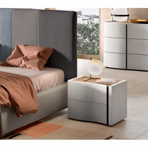 Moderno comodino 2 cassetti Dual