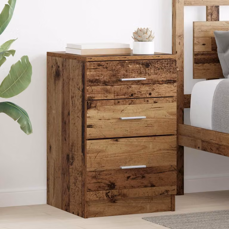 Armadio da notte vidaXL in legno effetto rustico marrone L/P/H: 40 x 40 x 63 cm