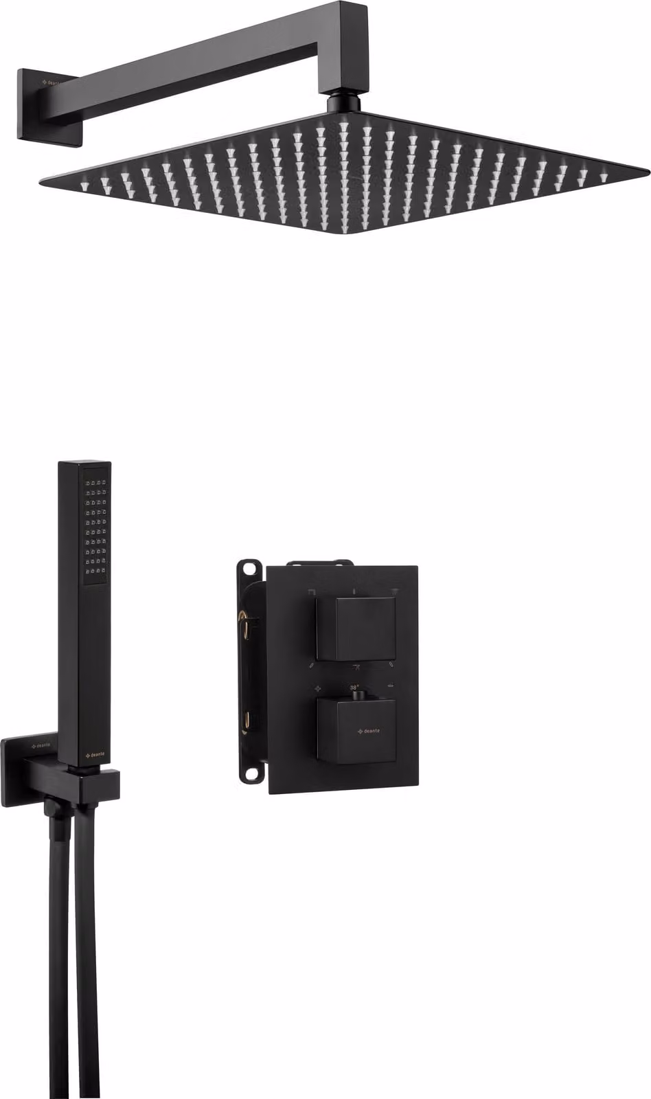 Set doccia a incasso box termostatico nero