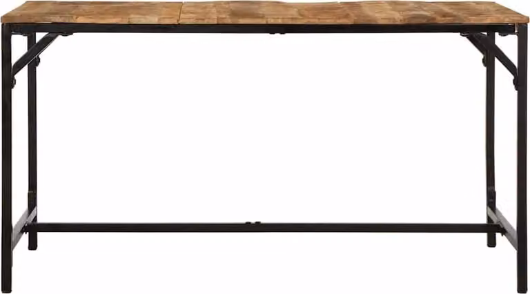 Tavolo da Pranzo 140x70x75 cm in Legno Massello di Mango Grezzo