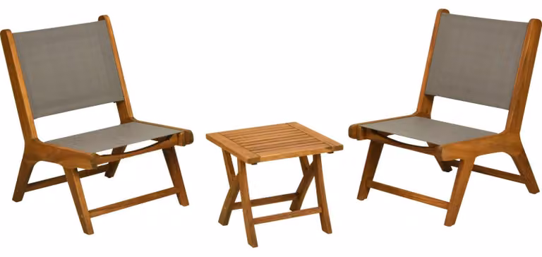 Set di mobili da giardino, sedie e tavolo