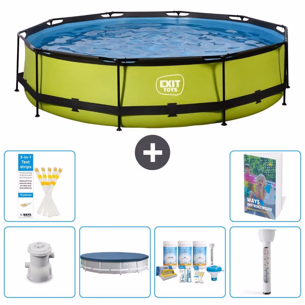 Piscina gonfiabile rettangolare - 360x76 cm - Set da 5 pezzi - Modello S226