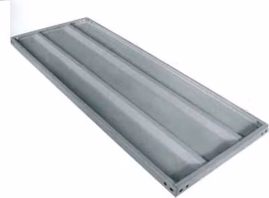 Ripiano Metallico Rinforzo Doppio Prometal Grigio 120 x 60 cm 5 Pezzi