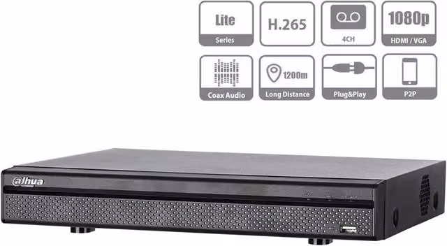 Videoregistratore Dahua XVR5104H-X1 Penta-brid 4 Canali 1080P Mini 1U Nero