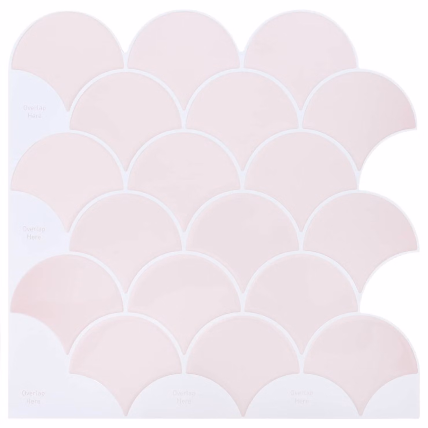 Piastrella a scaglie di pesce 20 pcs Rosa chiaro 30 x 30 cm