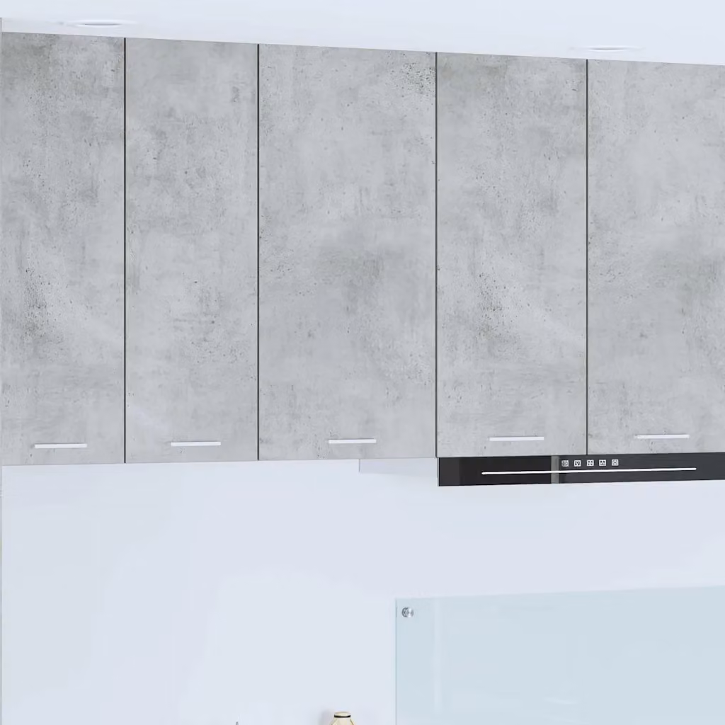 vidaXL Armadio pensile da cucina moderno in MDF con ante a battente, Grigio e Bianco, L: 40 cm, P: 31 cm, H: 80 cm