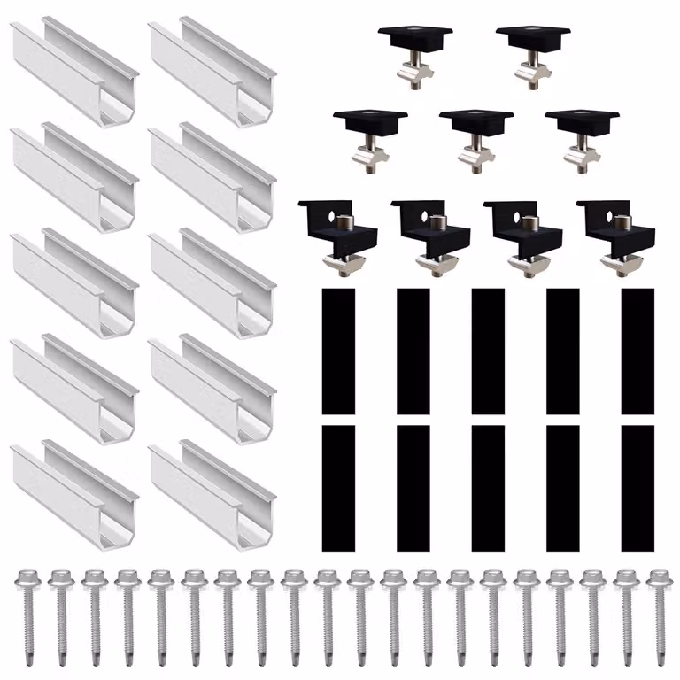 Solidchoice - Kit di montaggio per 4 pannelli solari
