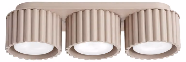 Lampada da soffitto AURA 3 color tortora Gx53 3xGx53 10W in alluminio 8x10x32,5 cm Sollux Lighting