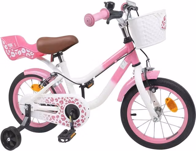 Bicicletta per bambini da 16 pollici rosa per età 4-6 anni
