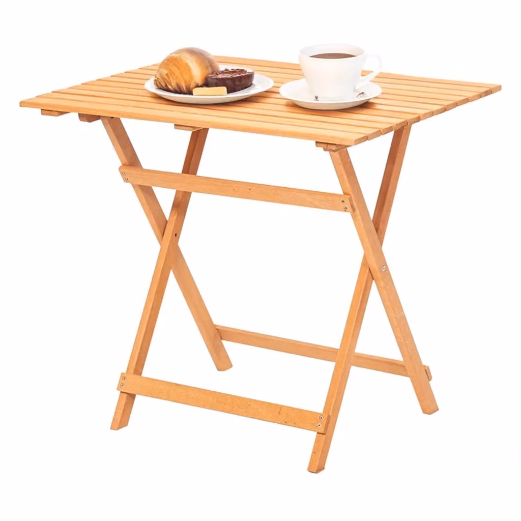 Tavolo da esterno DMORA in legno massello trattato, modello rettangolare marrone, L: 80 cm, P: 60 cm, H: 72 cm – 2