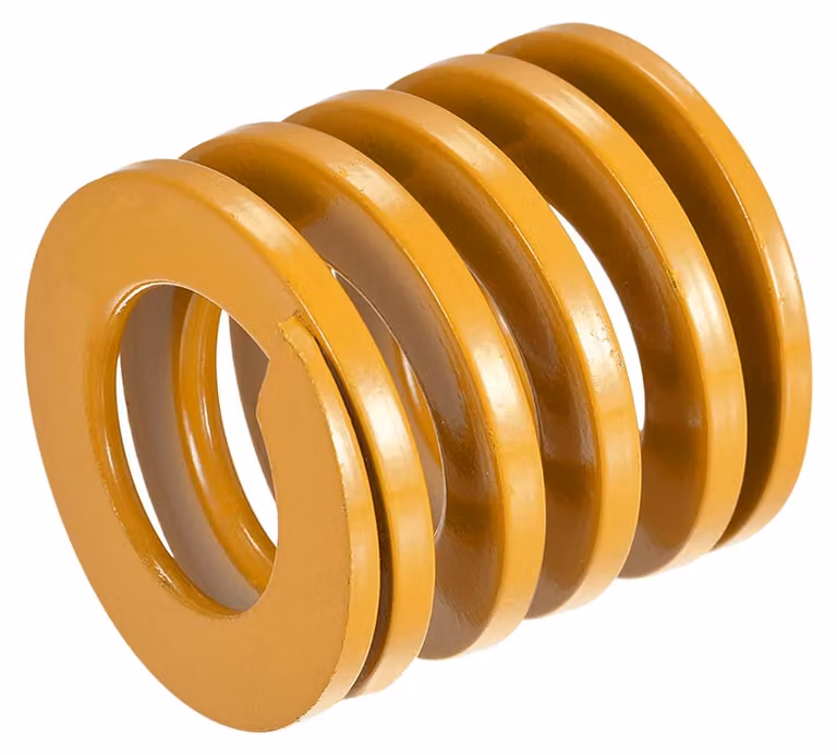 Molla a compressione, diametro esterno 40 mm, lunghezza 40 mm, colore giallo, per carichi leggeri