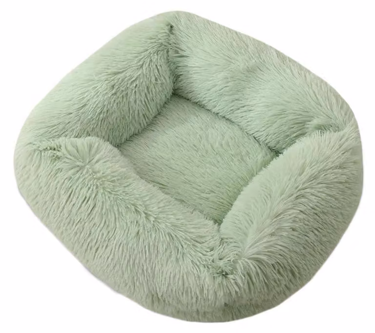 Cuccia per animali domestici, tappetino in peluche, colore verde, taglia M