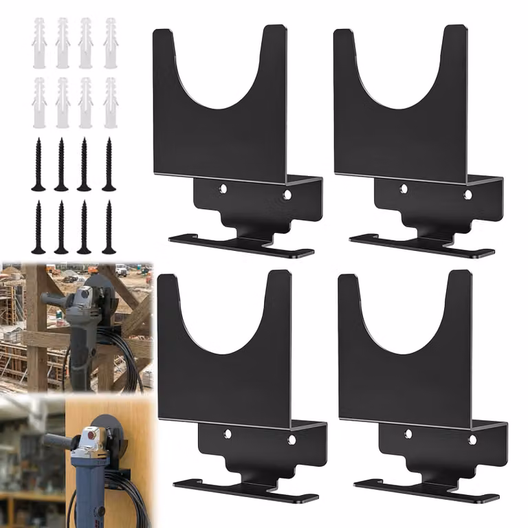 Solidchoice - Supporto angolare per smerigliatrice, da montare a parete, completo di viti