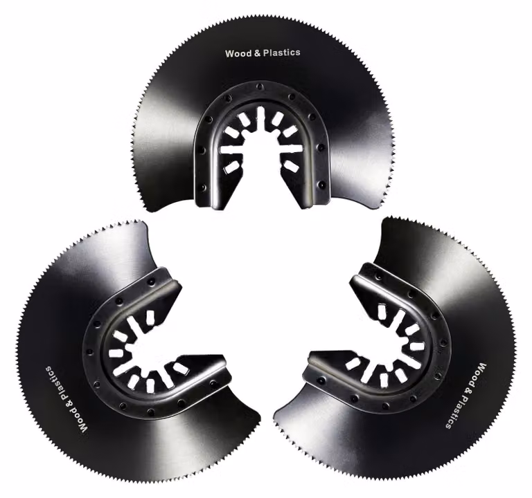 Set di 3 lame multifunzione, lame da sega semicircolari da 88 mm con bordo curvo