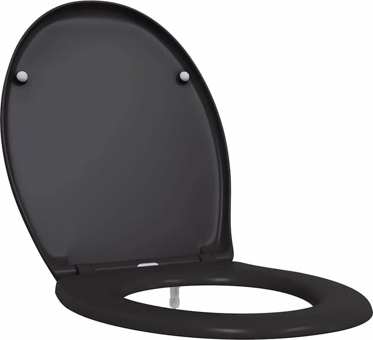 Sedile del WC Nero 47 x 37 x 4 cm Duroplast