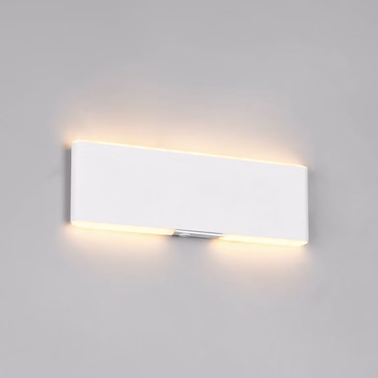 Trio Lighting Applique da parete a LED Conchita, dimmerabile, Bianco / Opale, Soggiorno / Sala da pranzo, Metallo, Moderno, Applique a LED