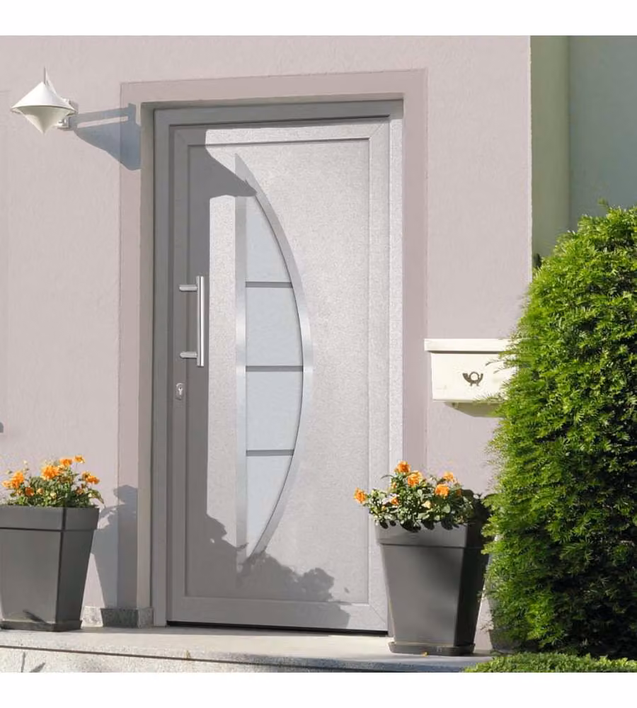 Porta di ingresso moderna bianca vidaXL L: 88 cm, H: 200 cm