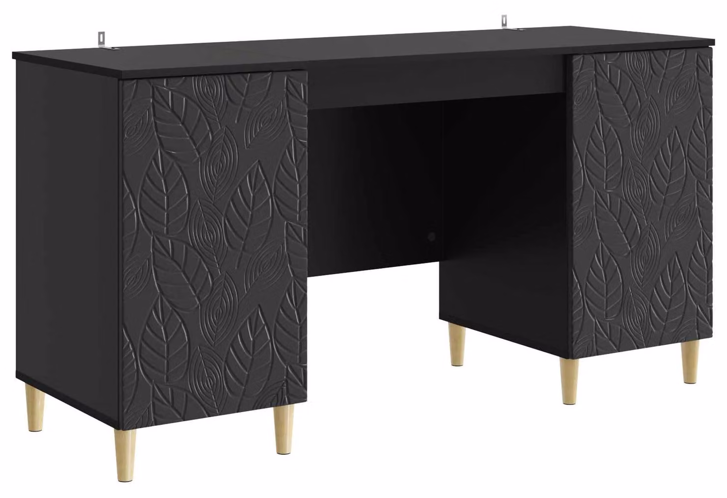 Scrivania Nero Legno ingegnerizzato 142,5 x 50 x 75 cm