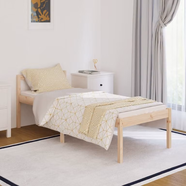 The Living Store Letto Senior 75x190 cm in legno massiccio di pino
